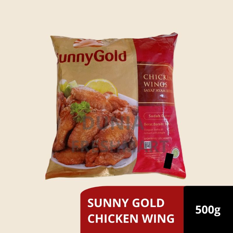 

Sunny Gold Chicken Spicy Wing 500gram SAYAP AYAM BUMBU GORENG