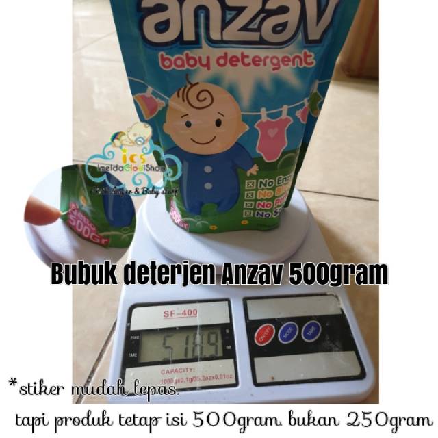 Anzav Deterjen bubuk clodi 500gram cocok tuk kulit bayi sensitif newborn