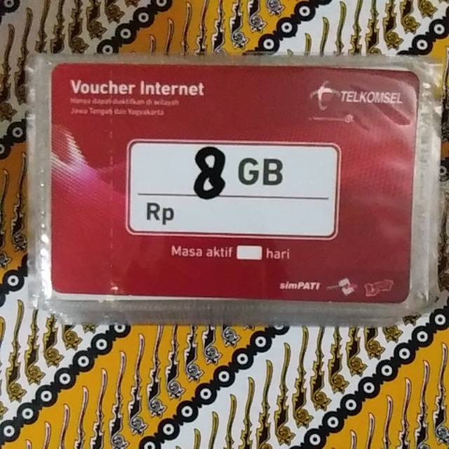 VOUCHER KUOTA 8GB TELKOMSEL( 6gb flash + 2gb omg +2gb lokal) JATENG