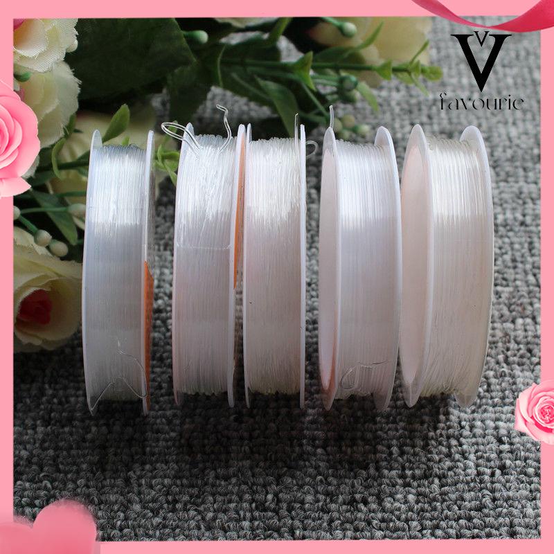 [COD]Aksesoris Perhiasan DIY Transparan Putaran Elastis Kawat Manik-manik Kawat Kristal Aksesoris Gelang-FA