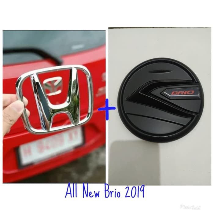 Emblem logo Honda all new Brio + Tank cover all new Brio 2019 hitam