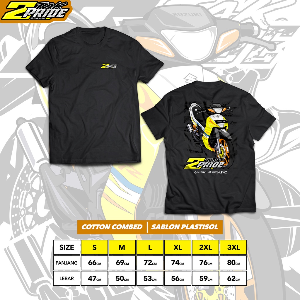 Kaos Satria Hiu/kaos satria/kaos suzuki satria/kaos satria R/kaos satria RU/kaos 2tak - Hitam Origin