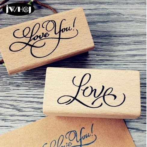 

Wooden Stamp - Love Words Series