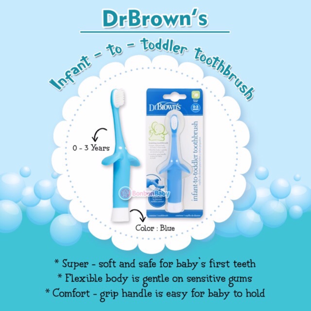 Dr Brown's Blue Toothbrush (HG014) / sikat gigi anak