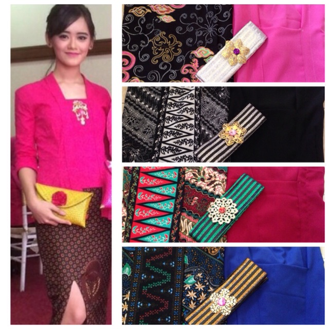 Set kebaya jadi kutubaru polos