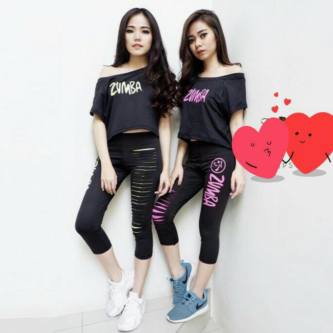 STELAN BAJU SENAM CELANA RIPPED ZUMBA