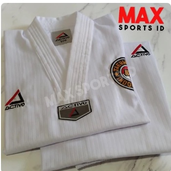 Dobok Sendy Activo Pemula (Seragam Taekwondo) Kerah Putih