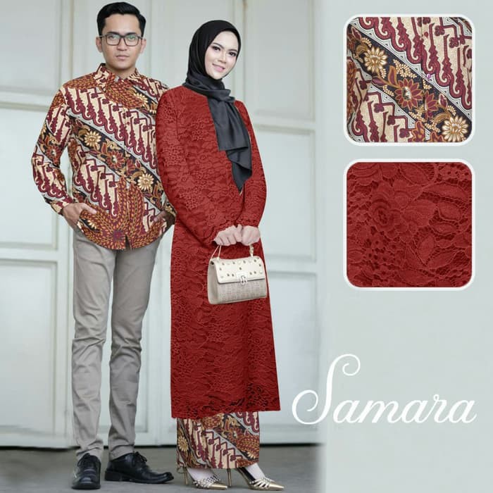 Aneka Model Kebaya Brokat Modifikasi 2019 Batik Couple Wanita Long Brukat Samara