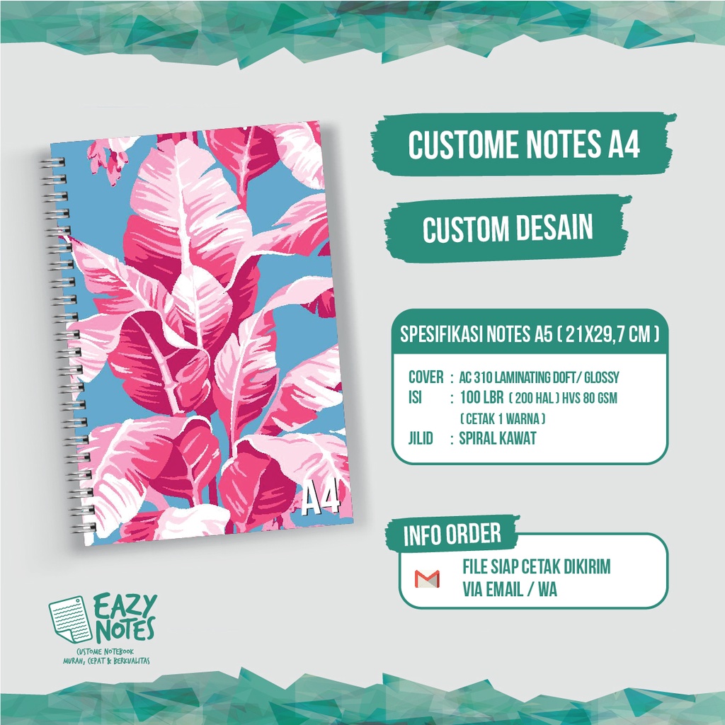 

CUSTOM NOTEBOOK SPIRAL A4 MURAH