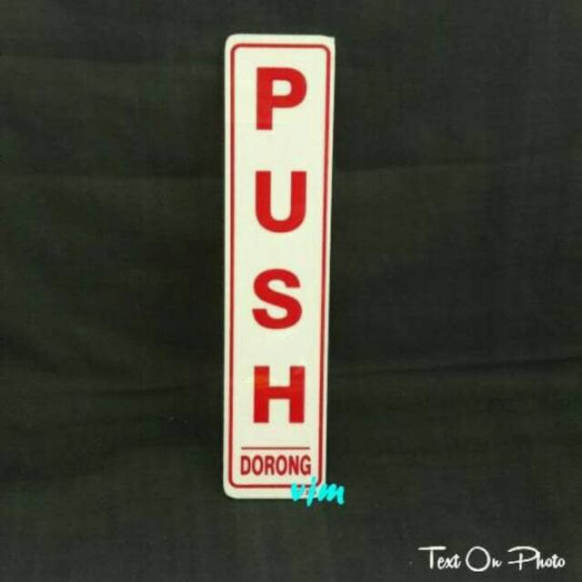 

Acrylic Plat PUSH 4,5x19,5cm