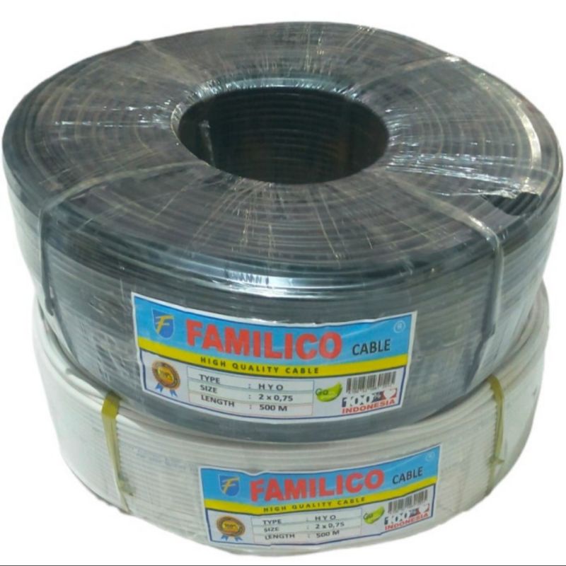 Kabel Serabut NYMHY/NYYHY 2x0,75mm @500M Full FAMILICO (Good Quality)