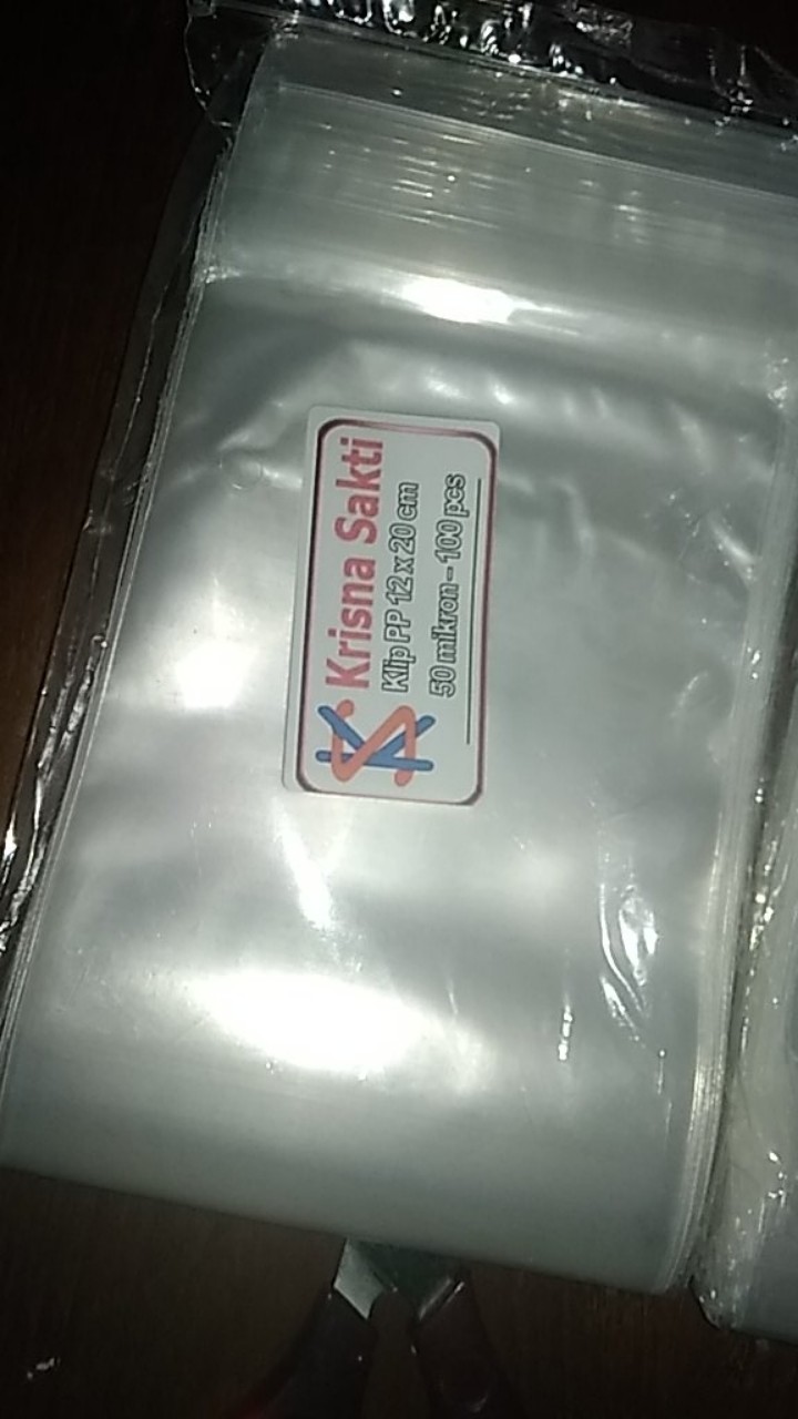 Klip Pp 12x20 50 Micron Plastik Zipper Kemasan Bening Jernih Transparan Polypropylene