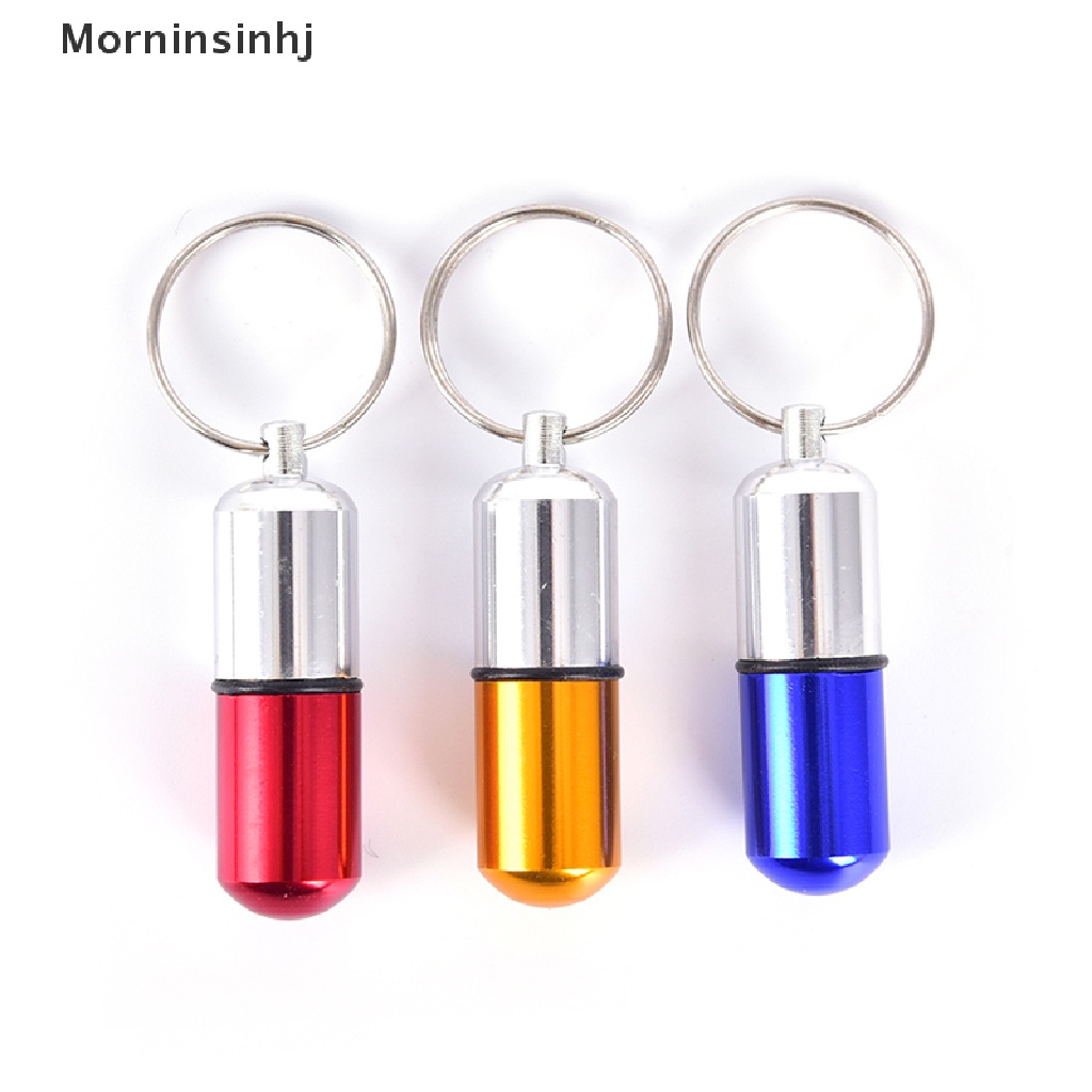 Mornin Kotak Obat Pil Mini Anti Air Metal Case Botol Tempat Wadah Gantungan Kunci id