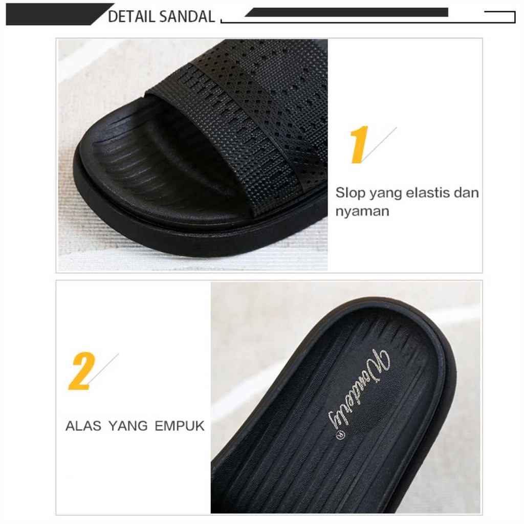 Sandal Jelly Wanita Wonderly / Sendal Selop Karet Wanita l 2001-WL3