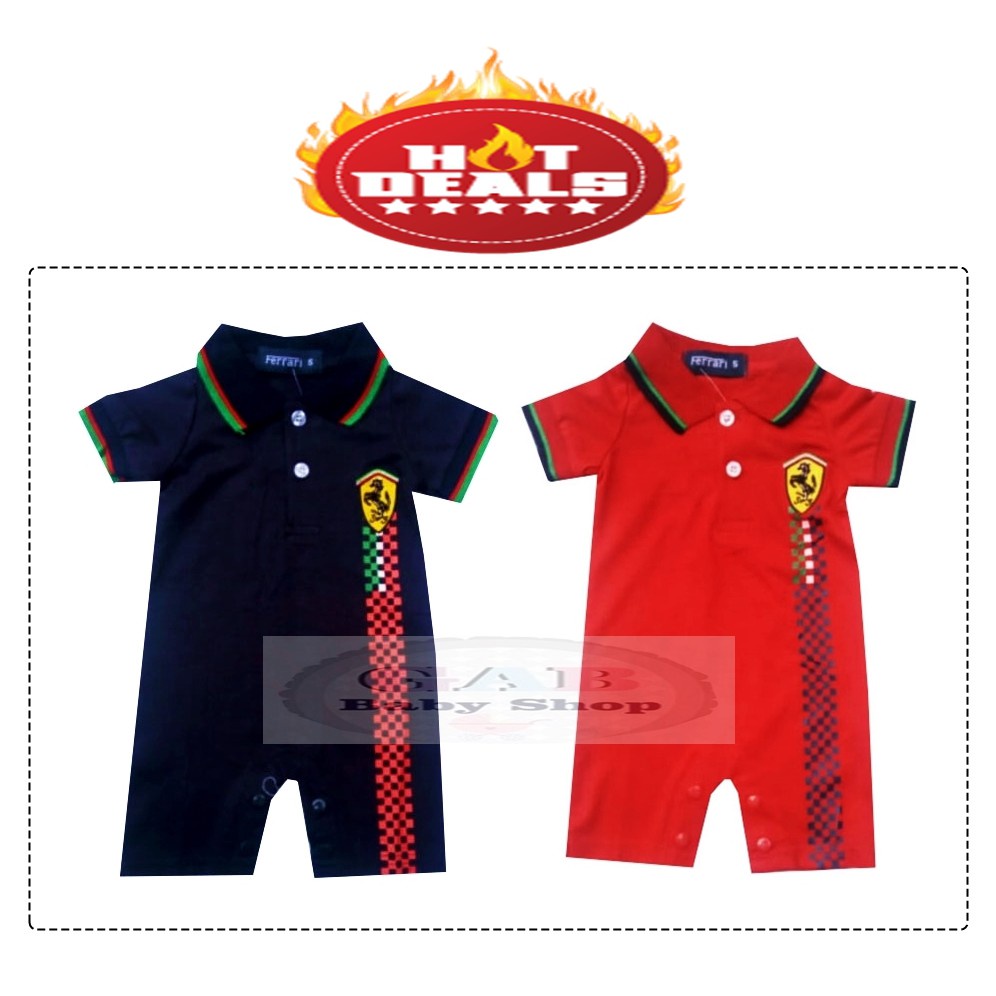 Romper Bayi Import Motif Ferrari