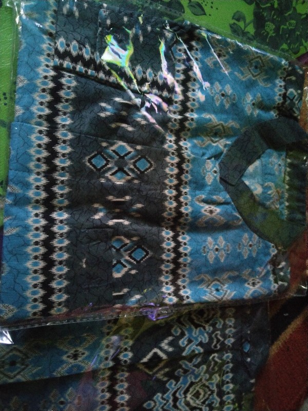 Batik Couple Set Ayah Anak Batik Bule Songket Biru Muda