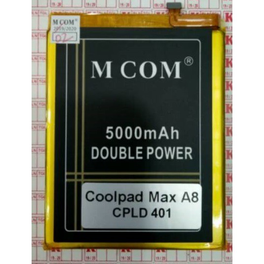 Battery Batre Baterai Double Power Mcom Coolpad Max A8 CPLD-401 CPLD401 CPLD 401