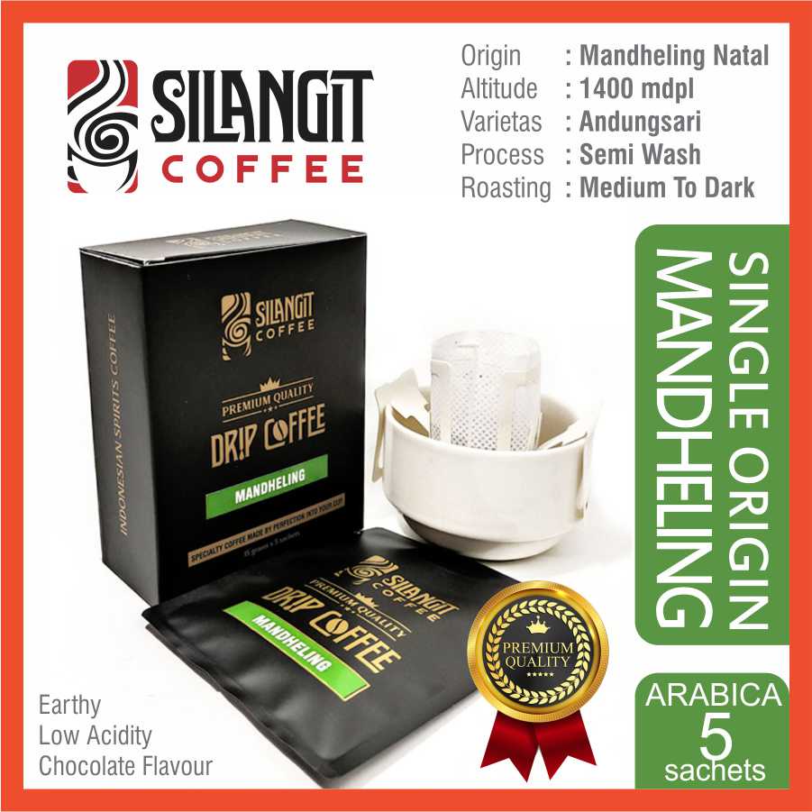 

Drip Coffee 15g Arabica Mandheling (5 Sachet)