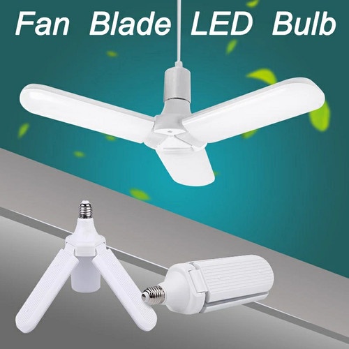 LAMPU BOHLAM LED E27 45 WATT / BOHLAM LAMPU LED FAN BLADE E27 / BOHLAM LIPAT MINI MODEL DAUN BILAH KIPAS / MINI FAN BLADE LED BULB 45W