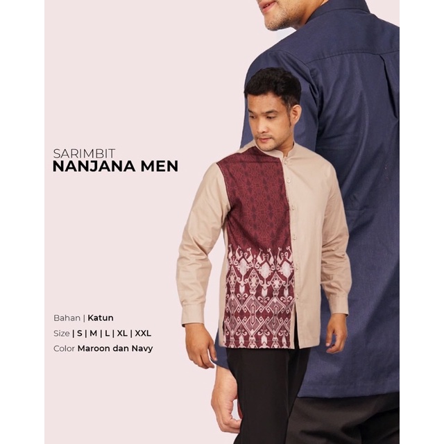 Baju Koko Sarimbit Nanjana Men Elzatta Hijab Ori Diskon