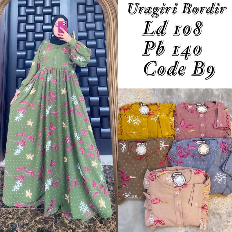 Gamis Abaya Bordir wanita by frilla