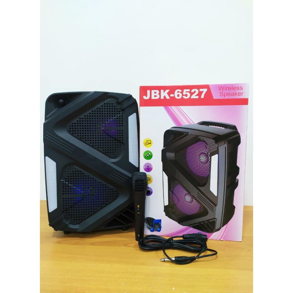 SPEAKER BLUETOOTH JBK 6530 / 6531 KARAOKE LED FREE MIC EXTRA BASS