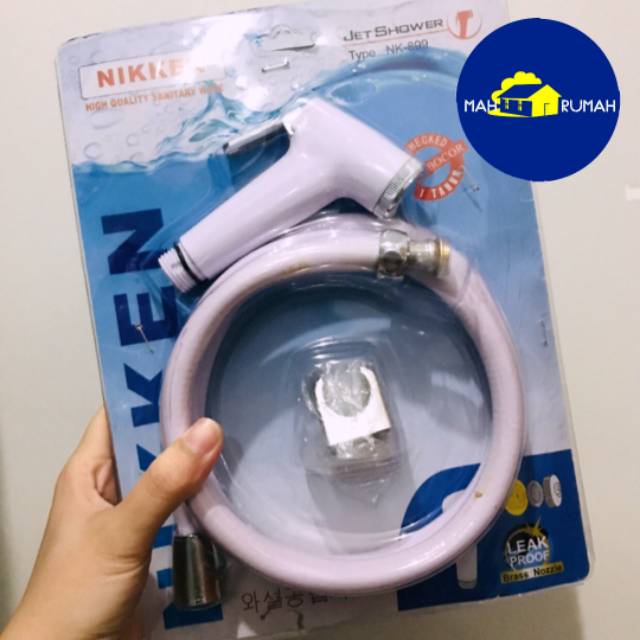 Jet Shower Toilet Semprotan Selang Bidet Air Cebok Kloset WC Putih - NIKKEN NK899