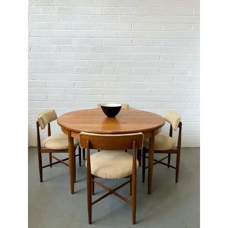 Meja Makan Bulat Kayu Jati 4 Kursi