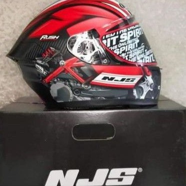 helm Njs zx1 motif rush warna red glossy dan doff (2kg)