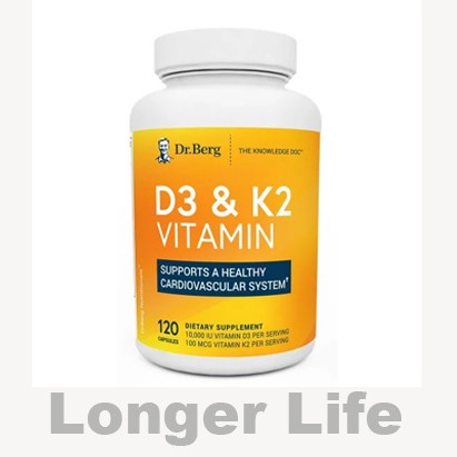{cantikstore} Dr. Berg Vitamin D3  K2 120 Capsules  USA Limited