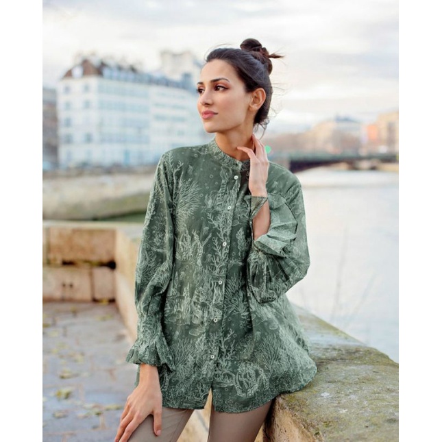 El Mar Minorca Shirt With Puff Sleeve M