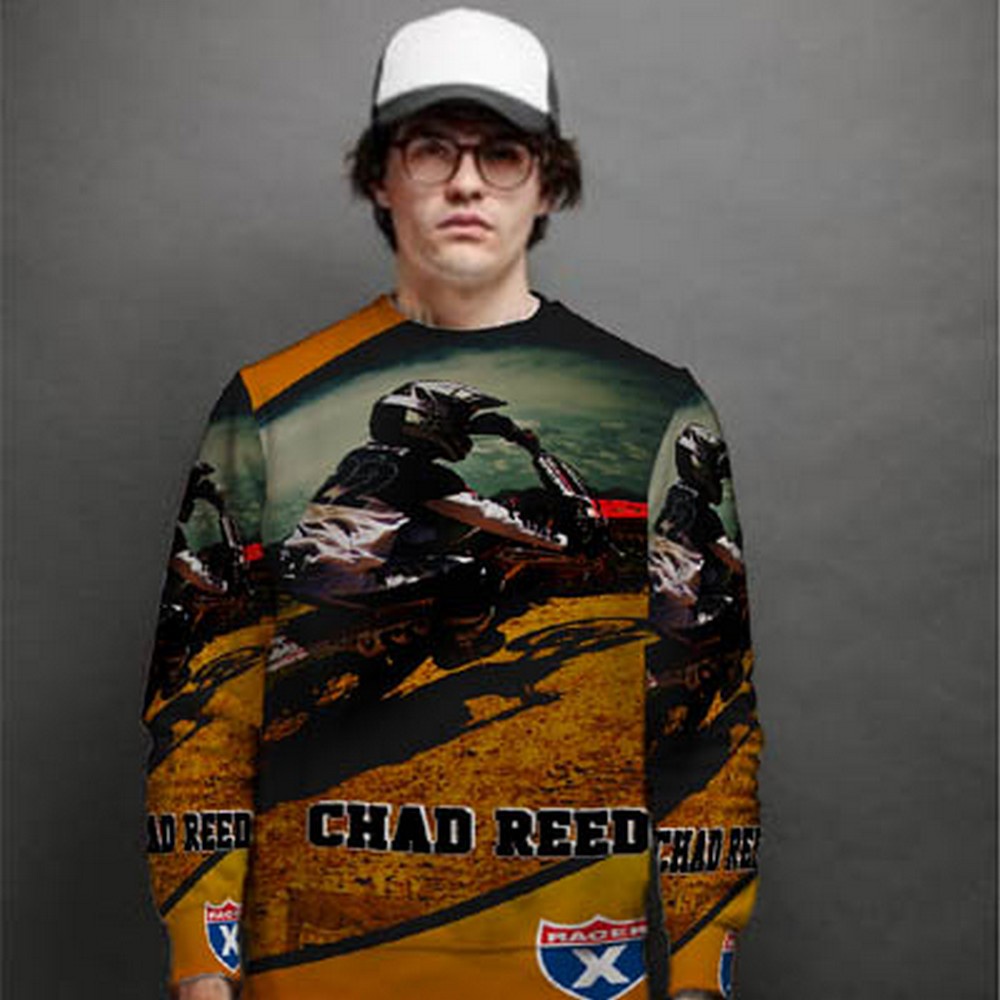 Casual Jaket Sweatshirt Motocross Jersey Chad Reed Racing Trail MX USA SKU-7434107720722 Sweat Shirt