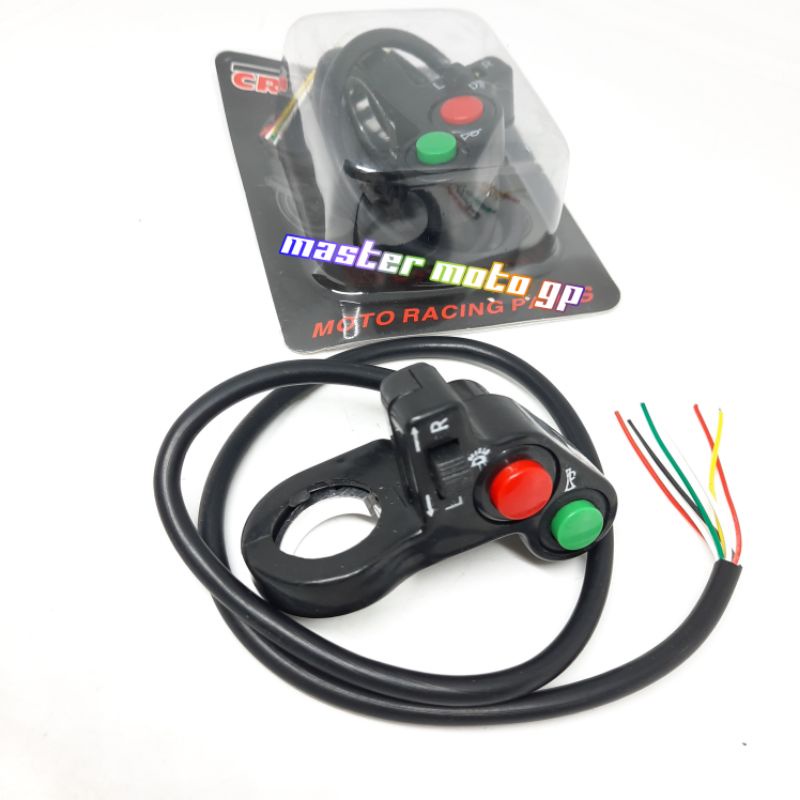 Saklar kiri Motor 3 Tombol Universal  Fungsi klakson plus lampu plus sen Model Domino Saklar kiri Italy 3 tombol Klakson Dim Sen Universal motor