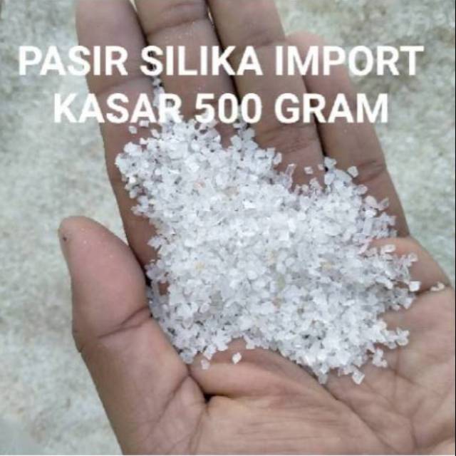  PASIR  SILIKA  KASAR IMPORT PUTIH  500 GRAM UNTUK DESAIN 