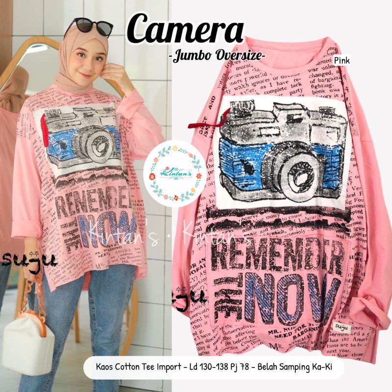CAMERA JUMBO OVERSIZE BY KINTANS (BLOUSE WANITA) Blouse muslimah katun halus rekomended
