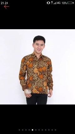 Size M L Xl Xxl Bswart Batik Hrb026 Kenongo Hem Batik Monochrome Semut Coklat Kemeja Batik Pria