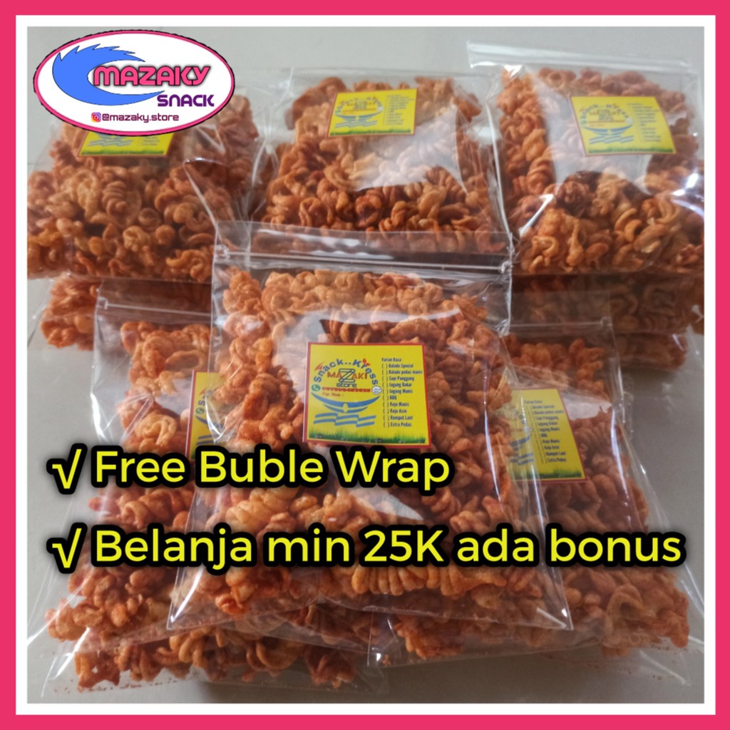 

100gr Snack Makanan Ringan Camilan Makaroni Makroni Spiral Balado Pedas