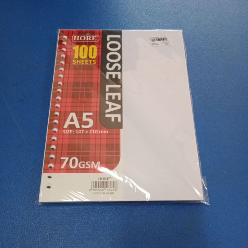 

Loose Leaf Hore A5 Polos