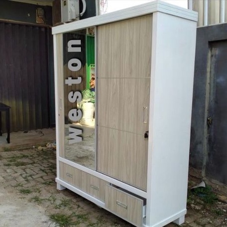 LEMARI PAKAIAN 2 PINTU JUMBO (100%FULL MULTIPLEK) DUCO HPL (FREE ONGKIR)