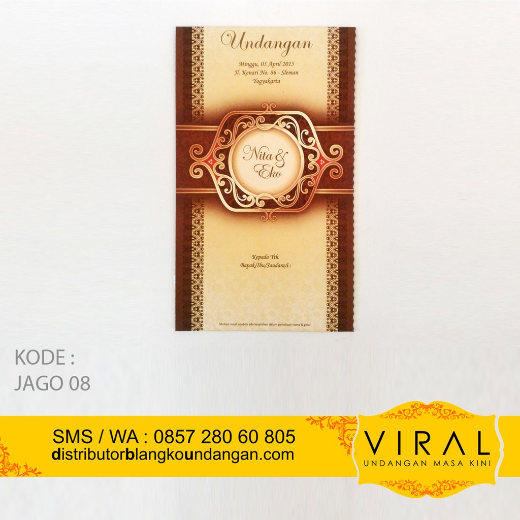 Blangko Undangan Jago 08 Harga Murah