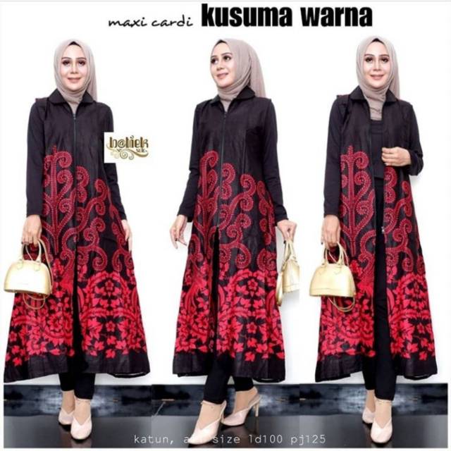 GROSIR BATIK MAXI CARDI KUSUMA WARNA