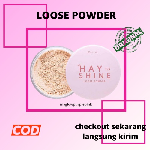 Loose Powder Ms Glow Hay To Shine / Oily To Matte / Bedak Tabur / Bedak Ms Glow Original