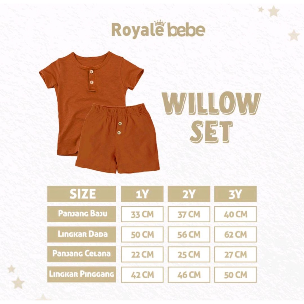 ROYALE BEBE WILLOW SET / SETELAN ANAK