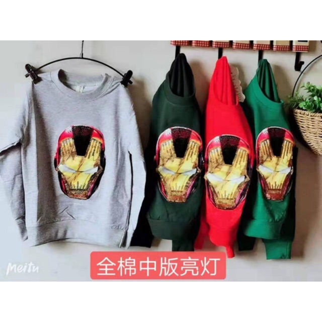 IMPORT PREMIUM Sweater Baju  Anak  Nyala  LED 4 8Tahun IronMn 