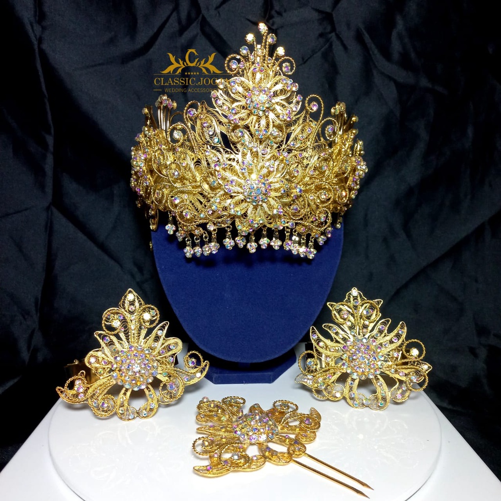 Siger Sunda Trap Janet GOLD Premium /Siger manten/siger sunda pengantin murah/siger sunda/Siger Sund