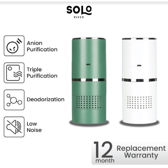 SOLO RIVER Car Air Purifier Ion Filter Active Carbon | Pembersih Penjernih Udara Mobil