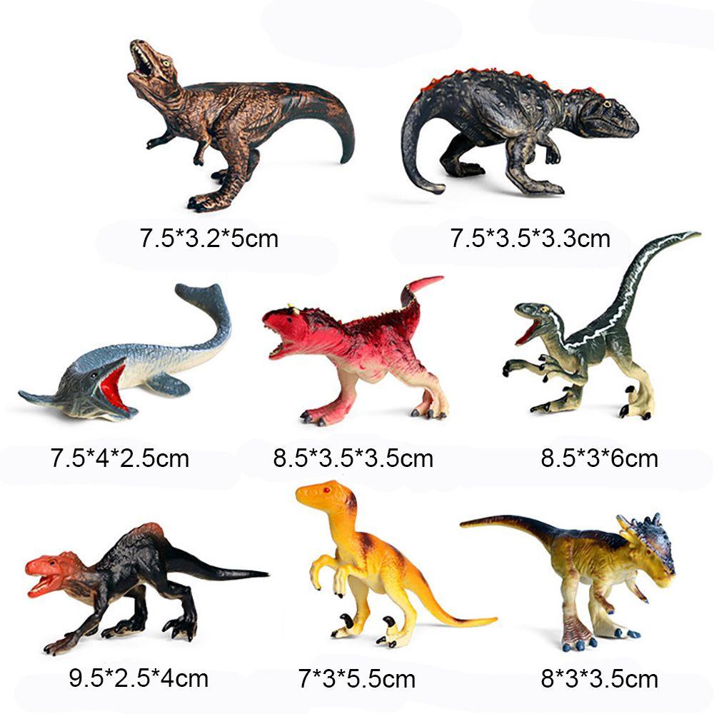 R-flower 8PCS / Set Mainan Edukasi Model Dinosaurus Carnotaurus Untuk Anak Belajar Sains