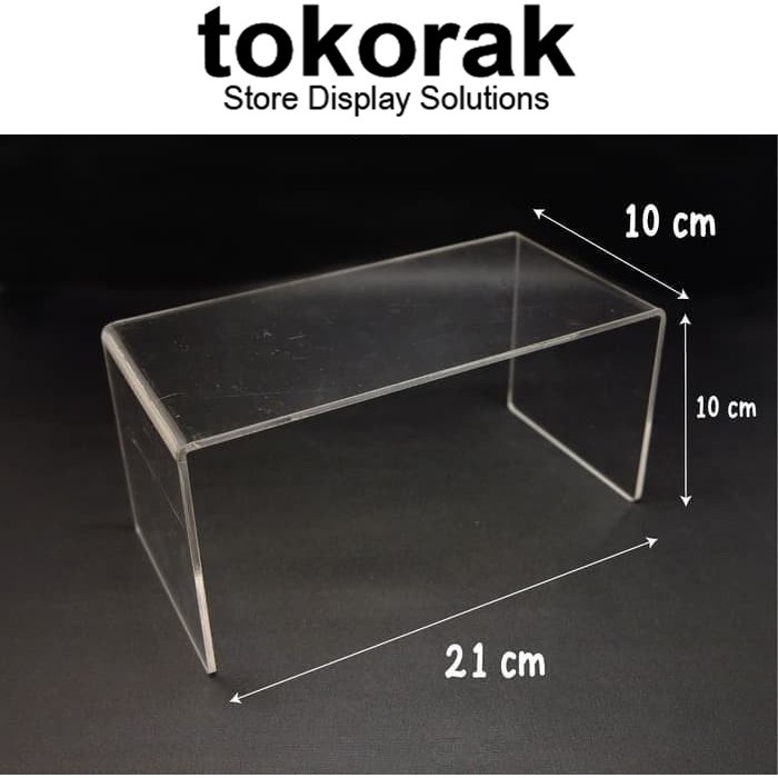 ACRYLIC BALOK T.10 CM AKRILIK MIKA TEMPAT SEPATU DOMPET TAS SERBAGUNA