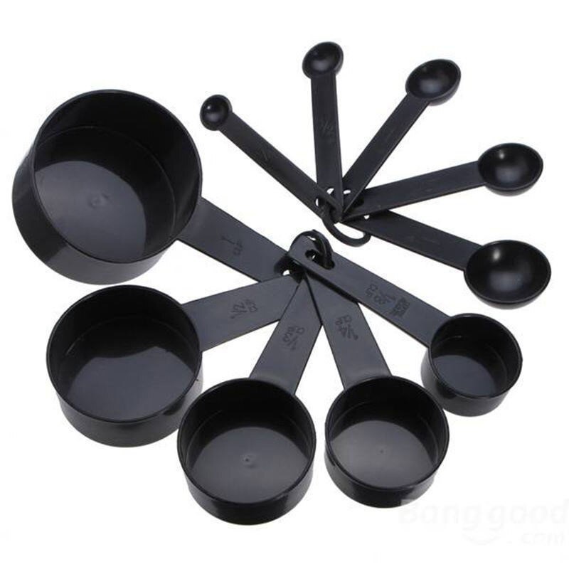 SENDOK TAKAR UKUR CUP MEASURING SPOON 10 PCS - 16799 - BLACK