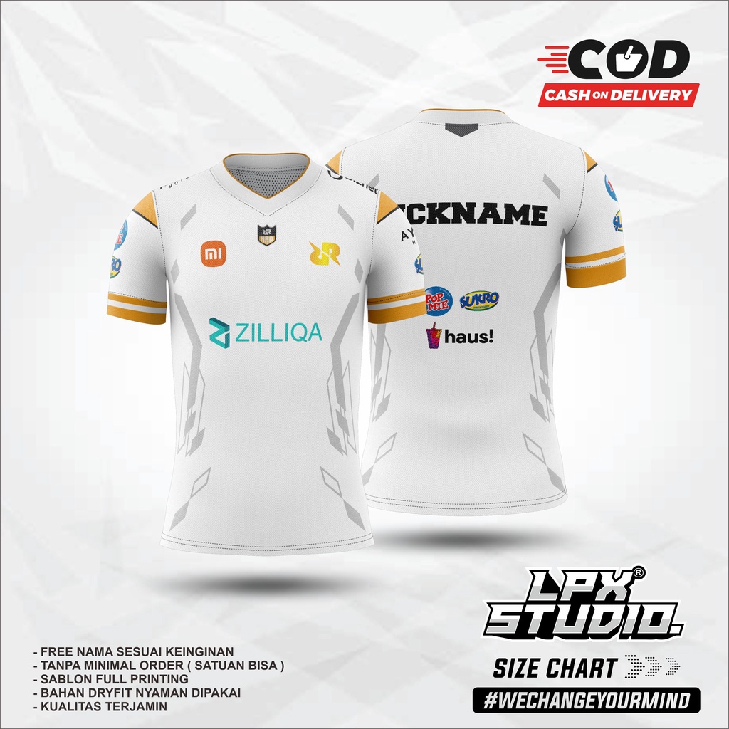 Jersey Baju Rrq Esport Rex Regum Qeon New 2022 Free Name Set